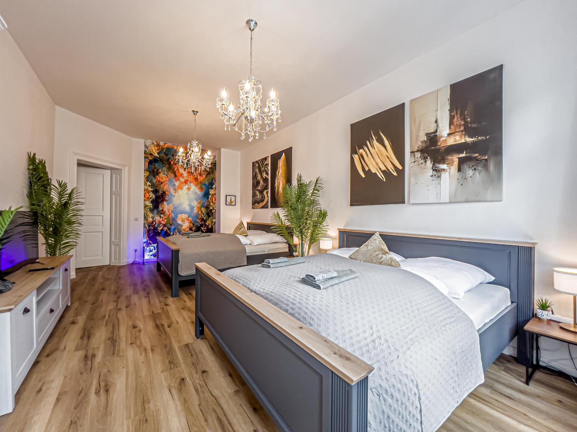 Grosse 3 Schlafzimmer Unterkunft Mit Kueche, Bad, Waschmaschine & Balkon Am Zoo Leipzig Extérieur photo