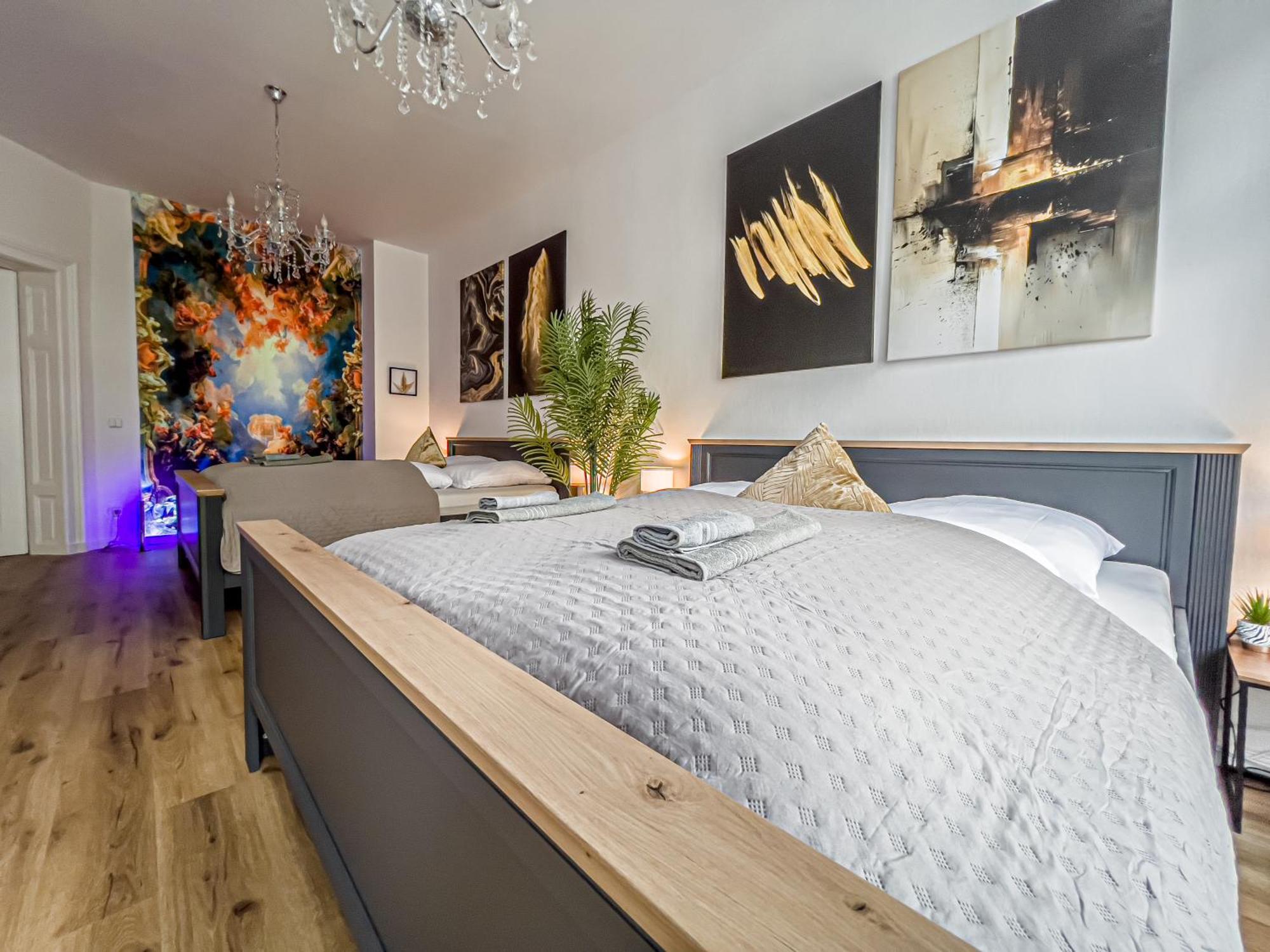 Grosse 3 Schlafzimmer Unterkunft Mit Kueche, Bad, Waschmaschine & Balkon Am Zoo Leipzig Extérieur photo